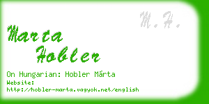 marta hobler business card